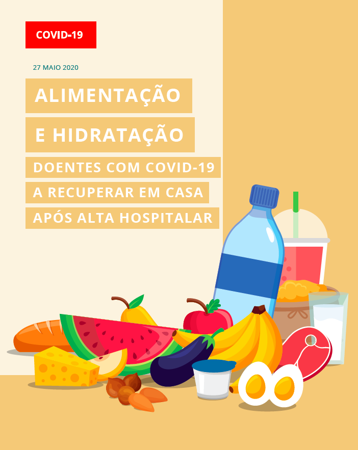 Alimentação e hidratação – Doentes com COVID-19 a recuperar em casa após alta hospitalar